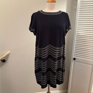 Boden Black and White Midi Dress